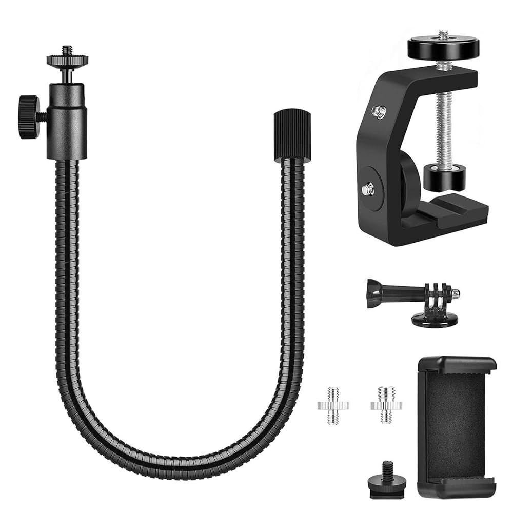 Amazon | フレキシブル チューブ アーム C型クランプ セット